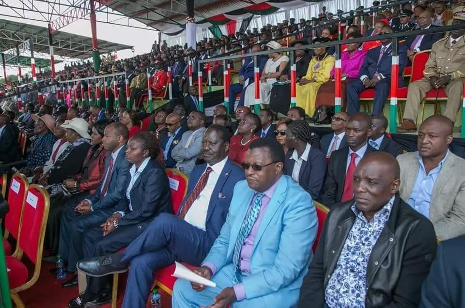 Uhuru's camp speaks on why Raila was ignored on Madaraka Day in Nyeri