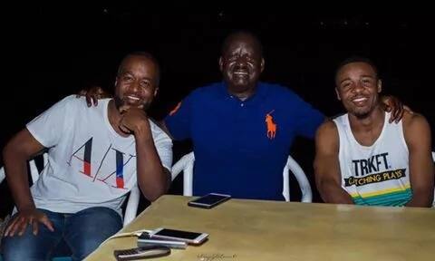 Raila Odinga, Joho and Ali Kiba spend some quality time before Ali Kiba's concert in Mombasa