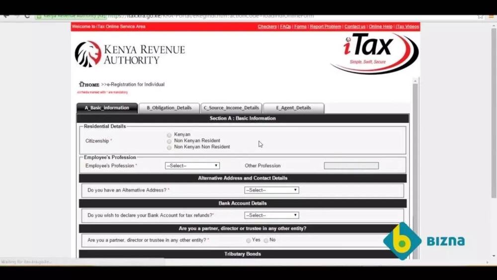 KRA pin application procedure- basic information