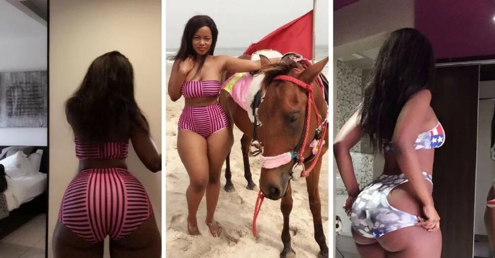 Corazon Kwamboka unveils her camel toe and team mafisi can't cope.