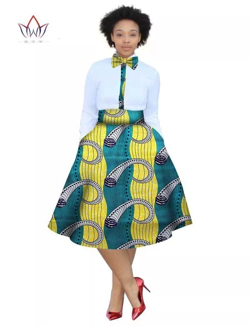 kitenge long skirts designs