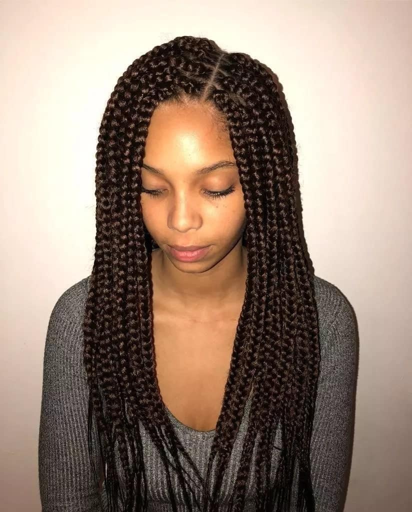 Types of braids for black women, box braids