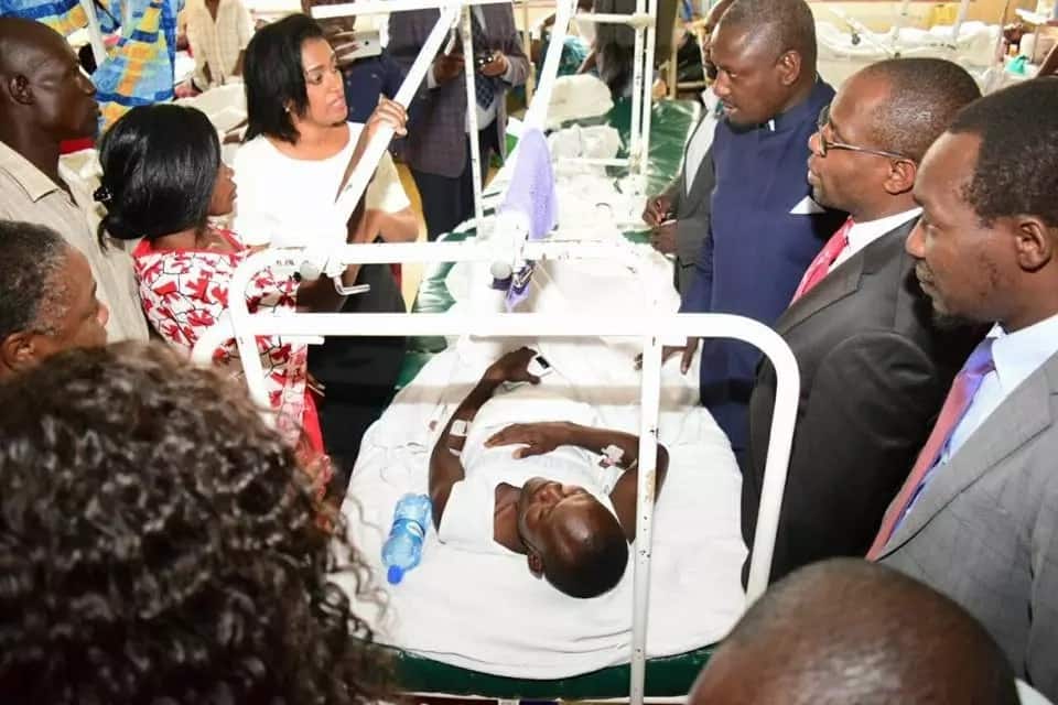 NASA leaders visit die-hard supporter who was run-over by a car during protests