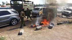 Anti-riot police deployed after chaos broke out over the planned KSh 800 million cemetery for kenya's elite rich in Mt Kenya