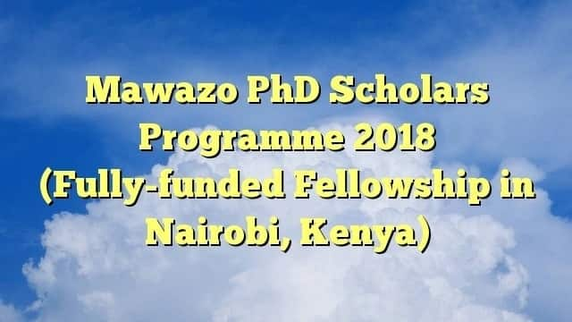 phd scholarships kenya