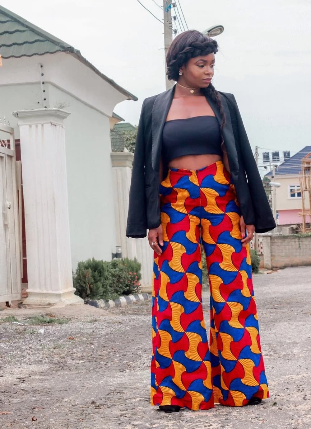 Trendy Ankara flared pants