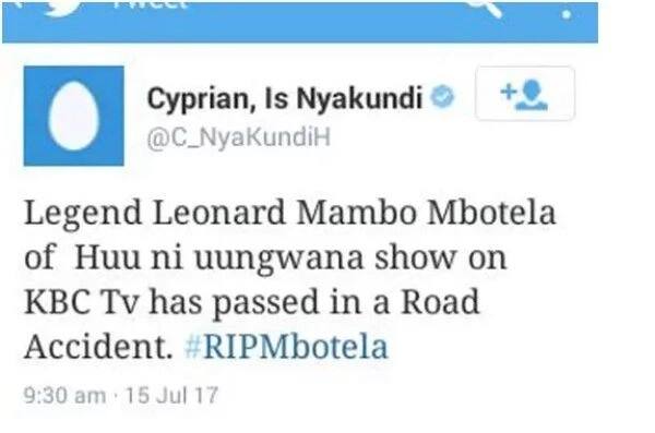 Why I said Leonard Mambo Mbotela was dead – controversial blogger