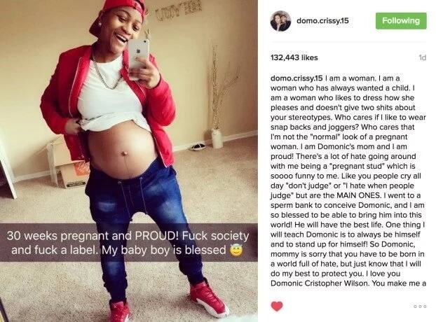 Pregnant lesbian woman shuts up bullies with only 1 Instagram post (photos)