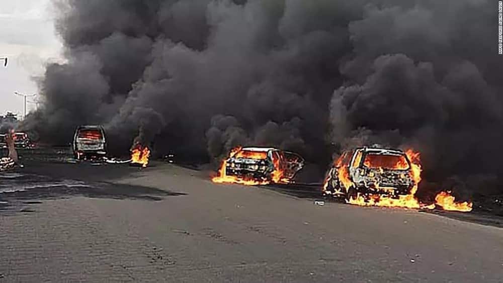 9 dead, 54 cars set a blaze after oil tanker exploded in Nigeria
