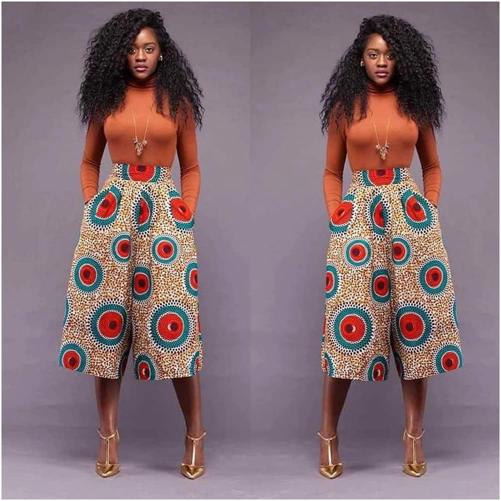 High-waist Ankara shorts and tops for ladies