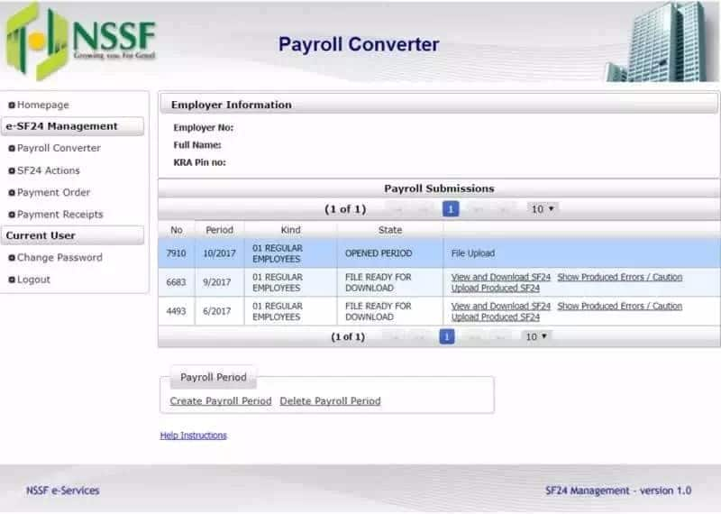 Nssf self service resources
Nssf Kenya self service payment
Nssf self service registration
Self service nssf ke payroll payment processing
Nssf payroll template