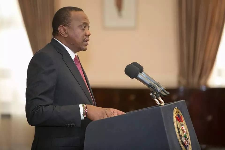 President Uhuru Kenyatta speaks at a past event.