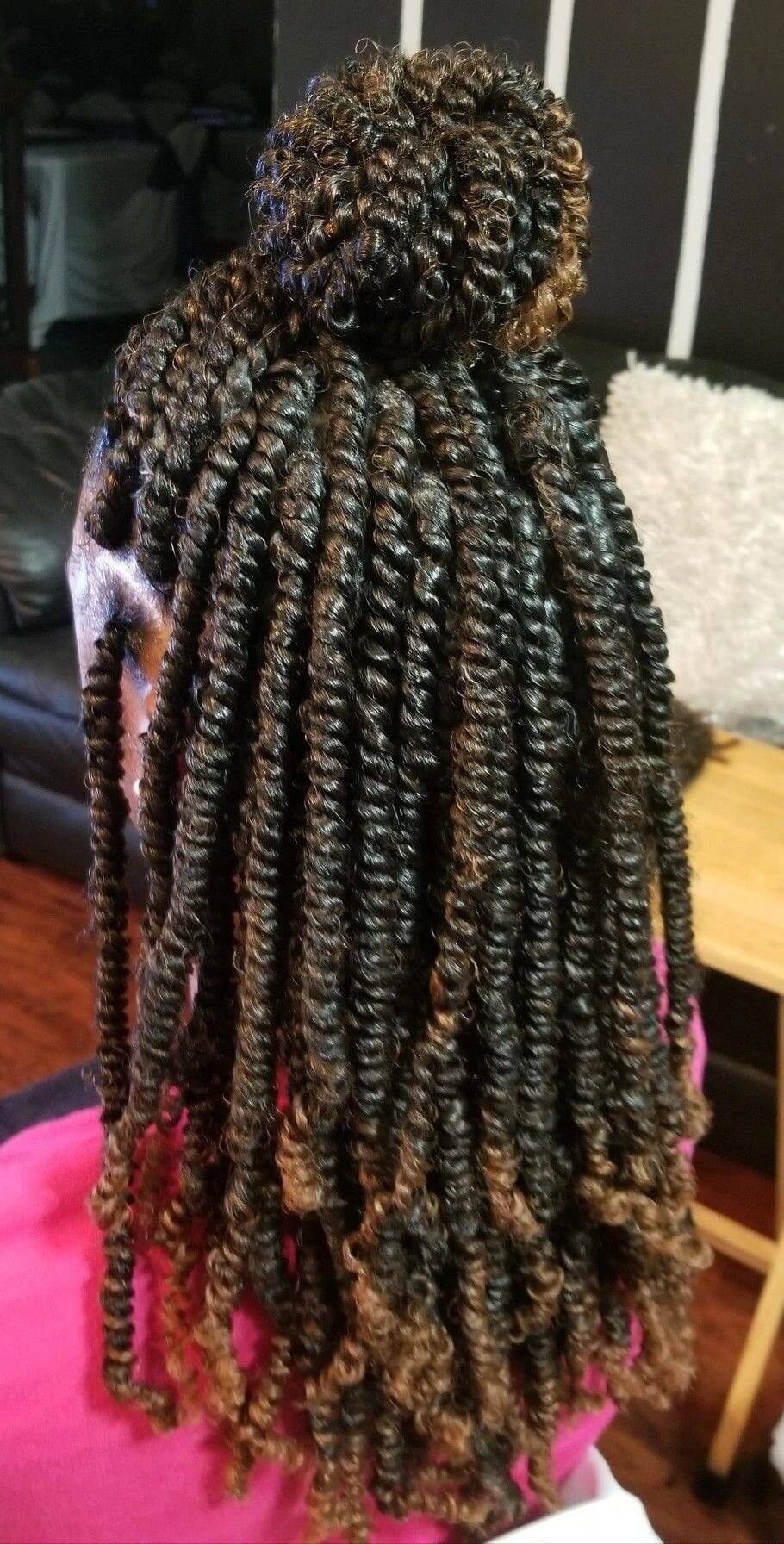 twists with kinky hair