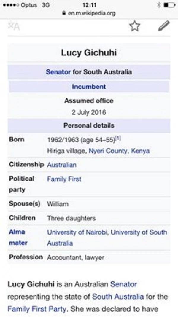 After Obama, Kenyan born woman elected Senator in Australia