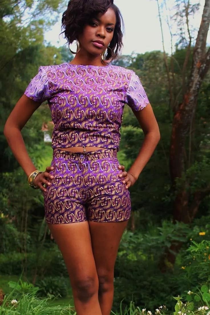 Kitenge short designs for slim ladies