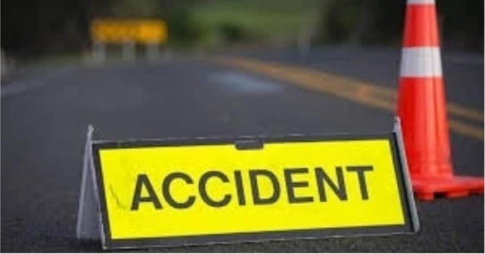 A road accident signage. Photo: Newsaf.