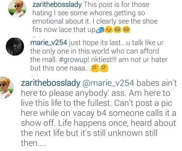 Tanzanian socialite, Zari Hassan insults her poor critics on social media