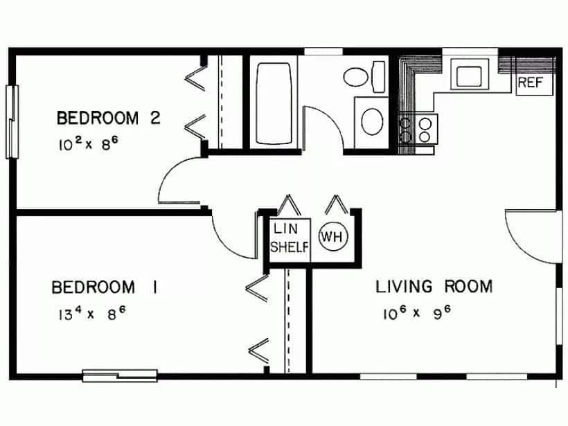 Simple two bedroom house plans in Kenya - Tuko.co.ke