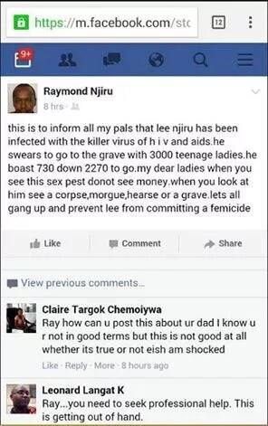 Fight between father an son spill out to social media