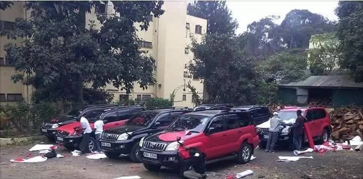 Cars that Uhuru allies will use during Jubilee Party launch