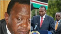 Uhuru Kenyatta aandamana na "Mgeni Maalum" akiitembelea familia ya Marehemu Nkaissery