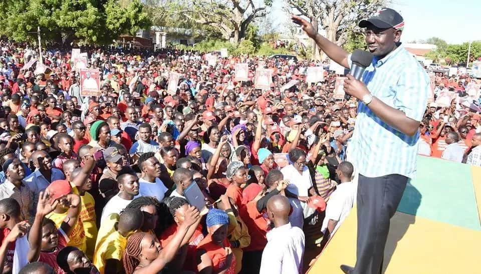 Deputy President William Ruto at a political rally.