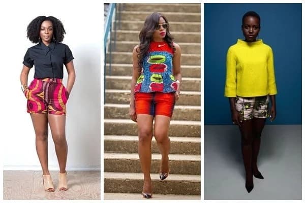 Kitenge shorts outlet design for ladies