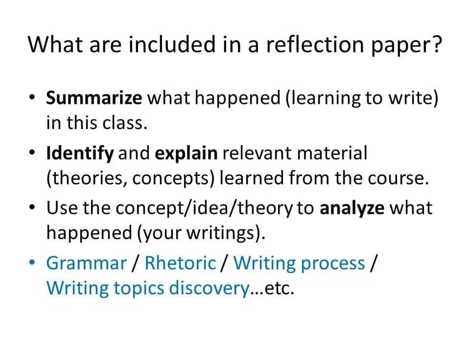Format of reflection paper
Example of a reflection paper
Tips on writing a good reflection paper
Reflection paper ideas