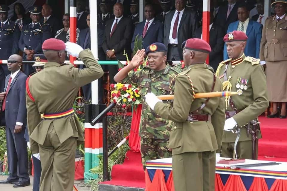 Photos: Uhuru Kenyatta in military uniform at GSU parade