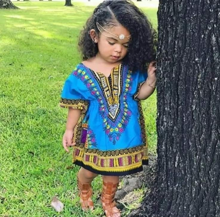 Toun Ankara Dress, African Baby Girl Dress,  African kids clothes, African  fashion, African dresses for kids