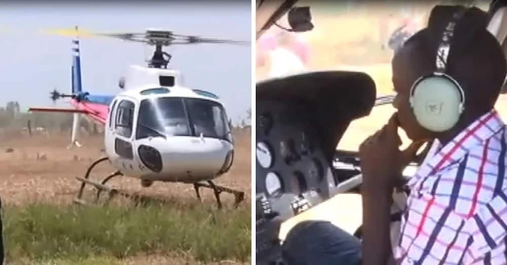 Mwanafunzi awasili shuleni kwa kishindo, atua na helikopta! (PICHA)