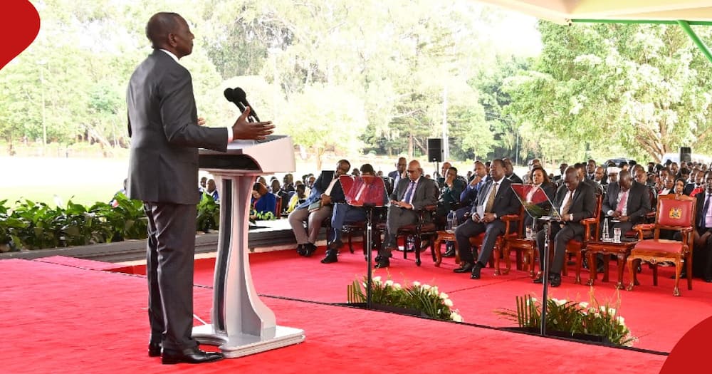 President William Ruto address state agencies CEOs.