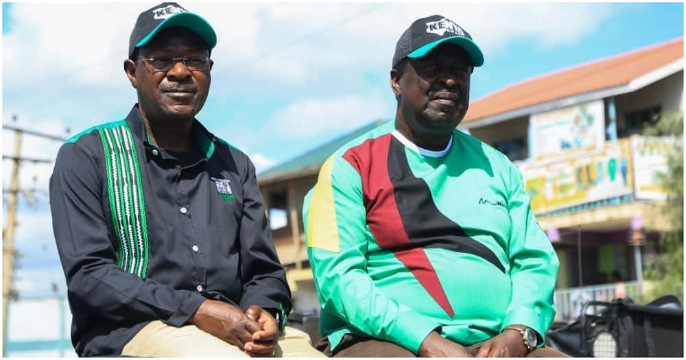 Ford Kenya leader Moses Wetang'ula and ANC leader Musalia Mudavadi. Photo: William Ruto.