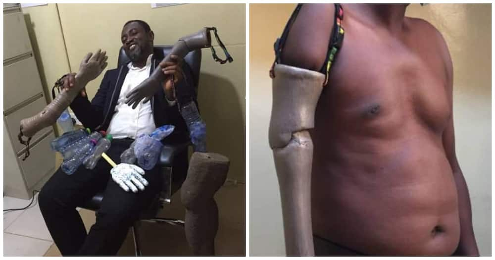 Photos of Ing Wireko-Brobby and his prosthetic arm innovation