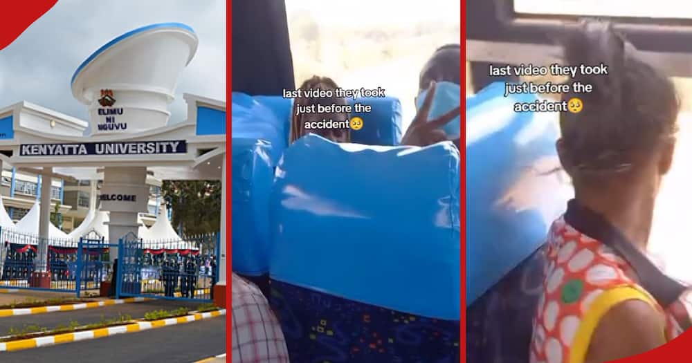 Students aboard the ill fated Kenyatta University bus