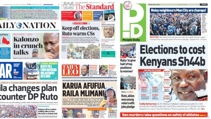 Kenyan Newspapers Review For May 23: Martha Karua Increases Stakes For Raila Odinga In Mt Kenya