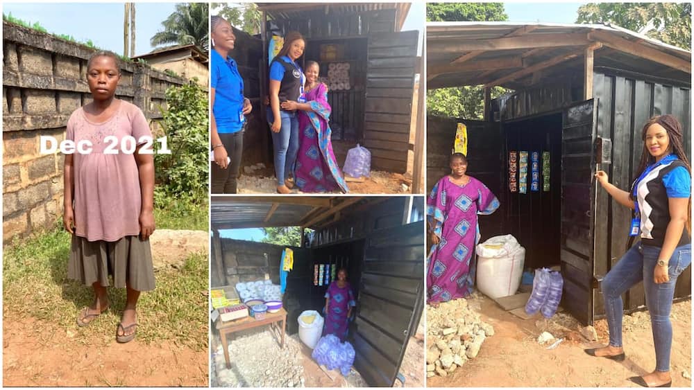 Many people prayed for the kind lady. Photo source: Lynda Iroegbu.