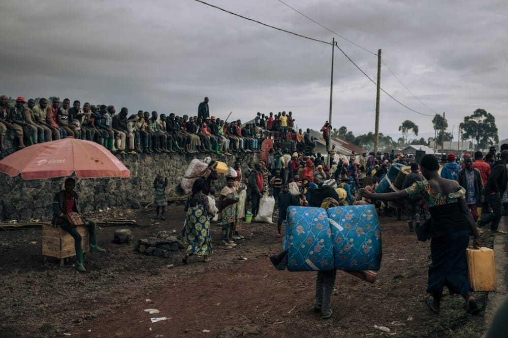 Thousands of people have fled to Goma from the advancing M23