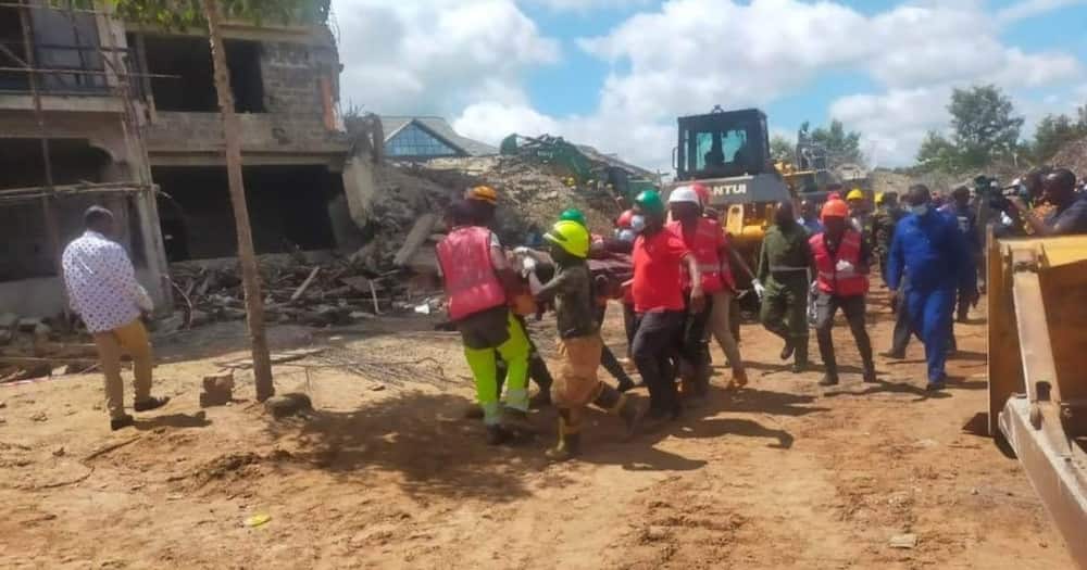 Murang'a: Man Pulled Alive from Collapsed Building, Says He's Been Talking to other Trapped Victims