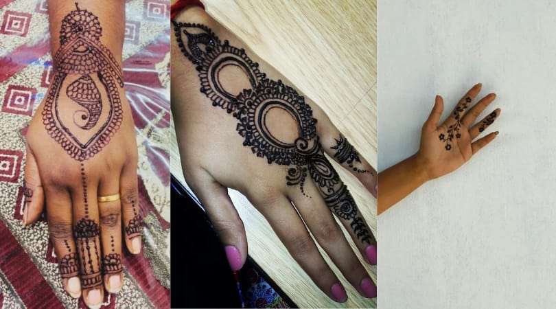 henna flower designs for hands