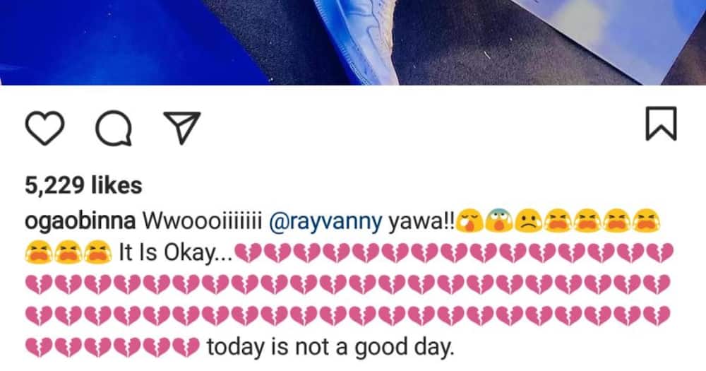 Jealous Obinna Reacts to Photo of Girlfriend with Rayvanny in Tanzania