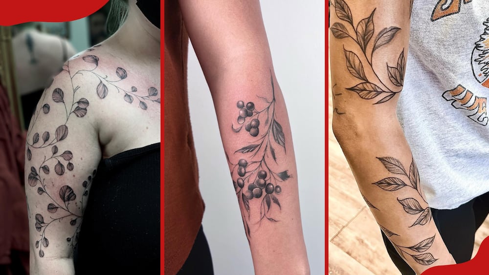 Assorted simple vine tattoo designs