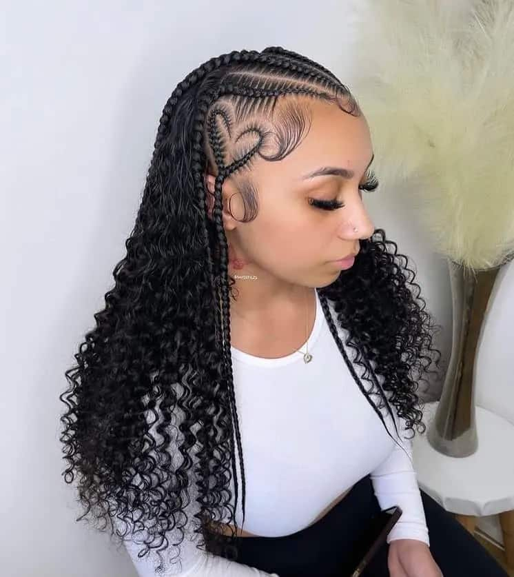 20 cutest knotless braids with heart hairstyle trends for 2022