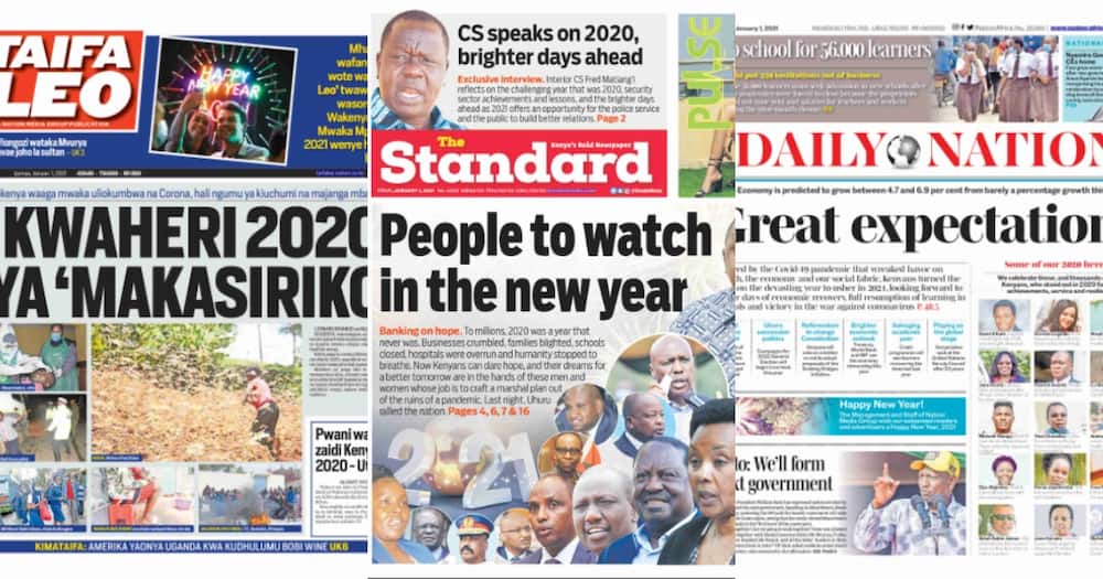 Kenyan newspapers review for January 1: Catholic Church threatens to reject COVID-19 vaccine