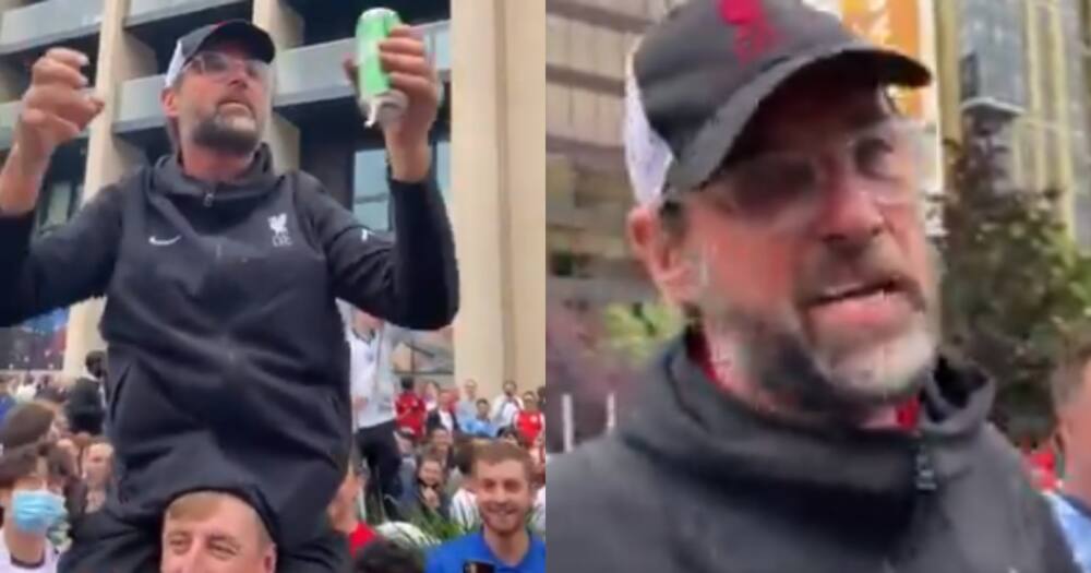 England fan who is a Jurgen Klopp look alike.