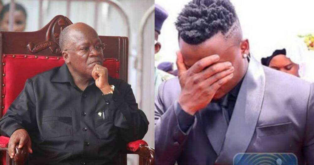 Harmonize Emotionally Breaks Down During Magufuli's Requiem Mass