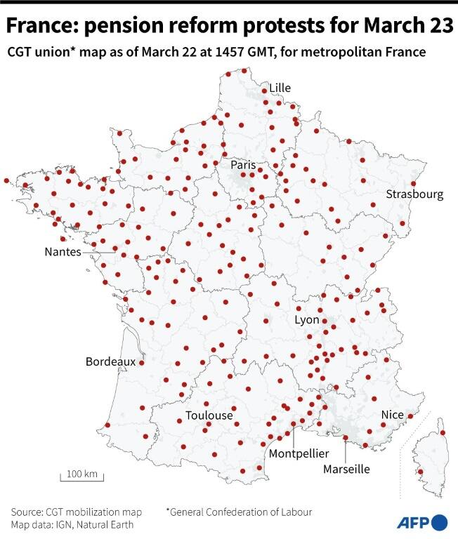 France: pension reform protests for March 23