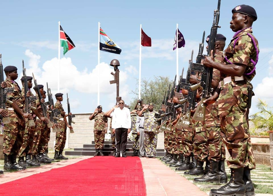 Uhuru opens first KDF barracks in North Eastern Kenya