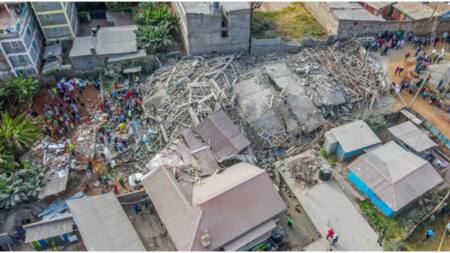 Kiambu: 3 Dead, Several Trapped as 5-Storey Building Collapses in Kirigiti