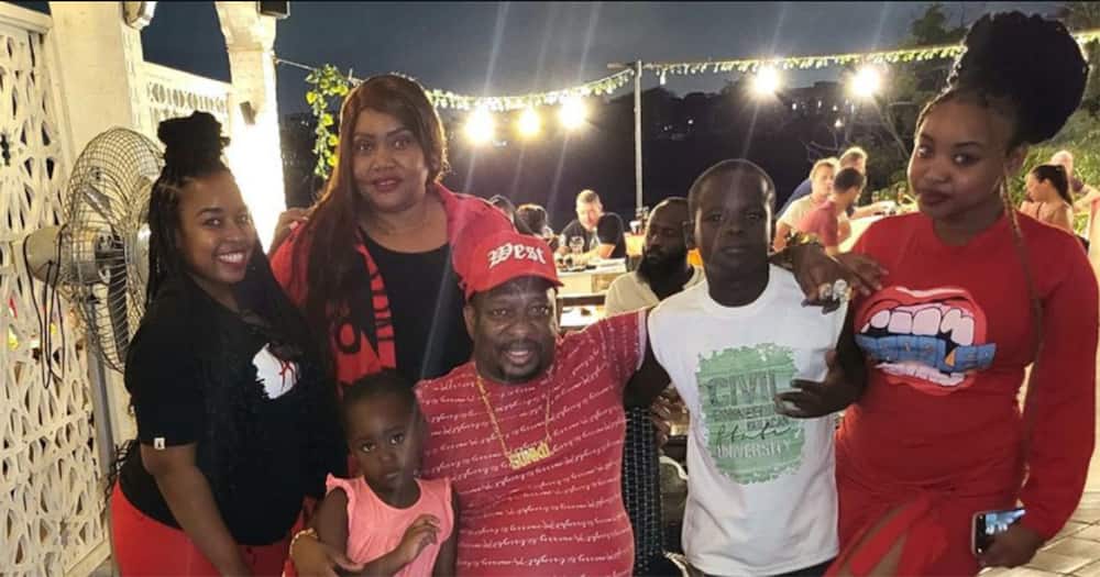 Mike Sonko with his wife and kids.